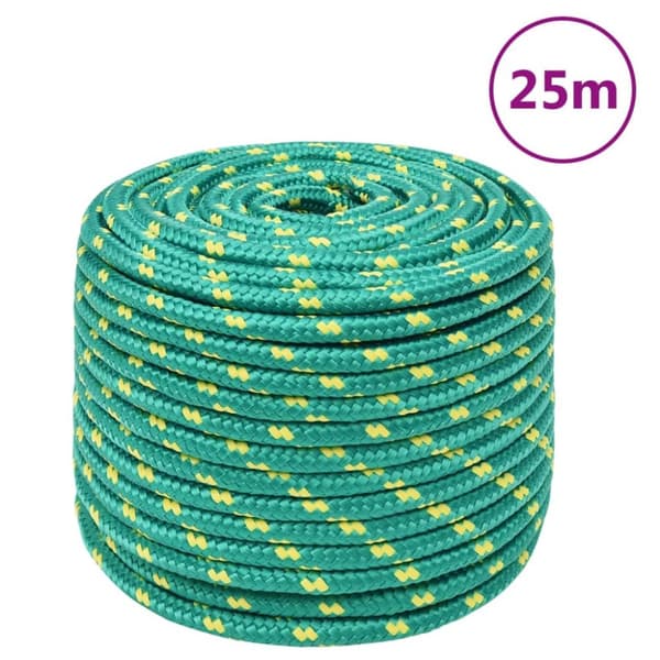 tovværk til båd 14 mm 25 m polypropylen grøn