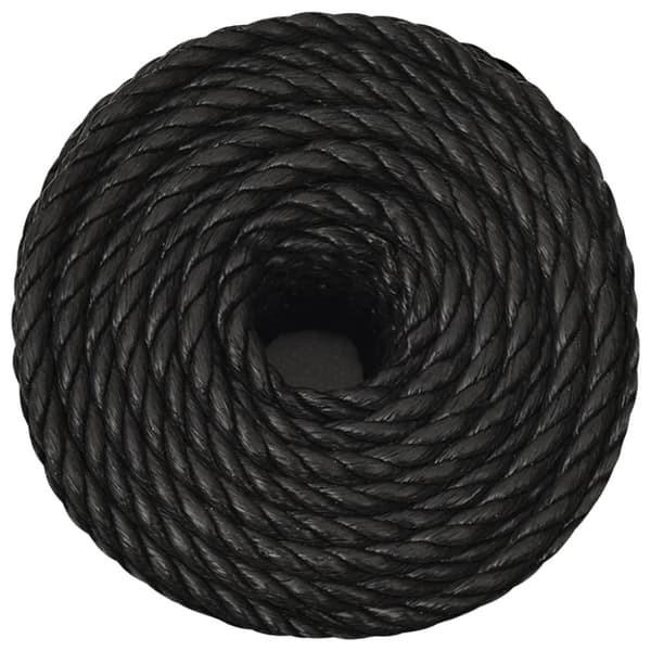 arbejdsreb 16 mm 25 m polypropylen sort