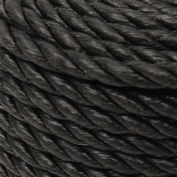arbejdsreb 16 mm 25 m polypropylen sort