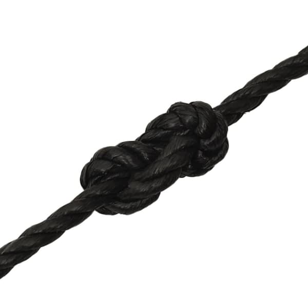 arbejdsreb 16 mm 25 m polypropylen sort