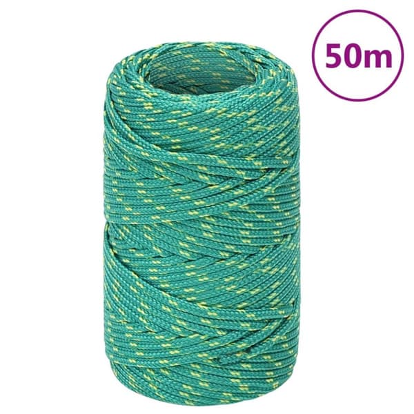 tovværk til båd 2 mm 50 m polypropylen grøn