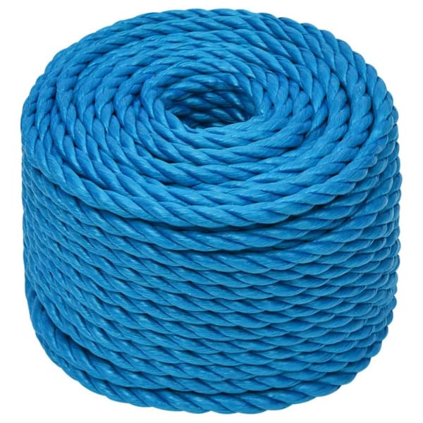arbejdsreb 10 mm 50 m polypropylen blå