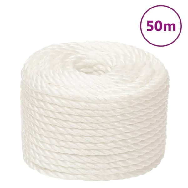 arbejdsreb 24 mm 50 m polypropylen hvid