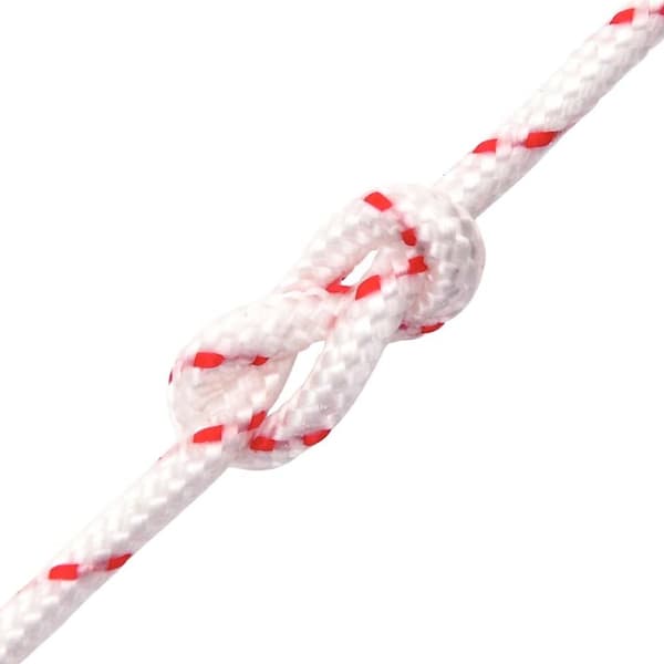 startsnor Ø6 mm 10 m nylon hvid og rød