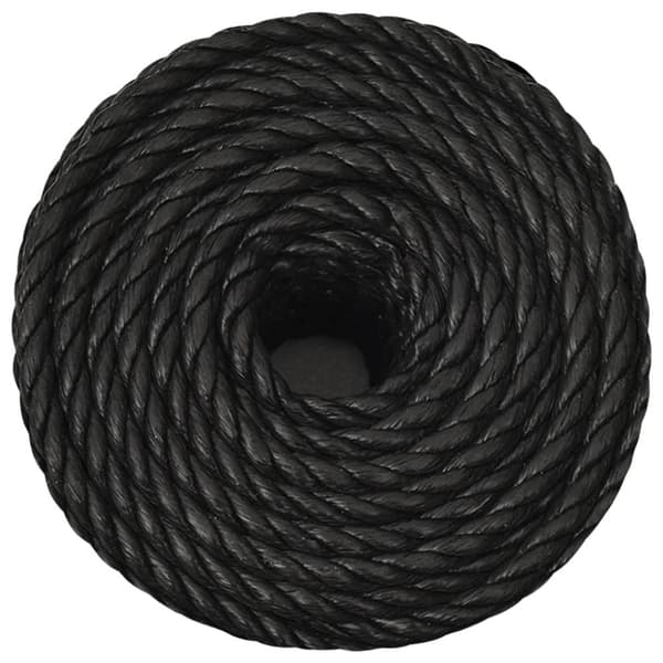 arbejdsreb 10 mm 250 m polypropylen sort