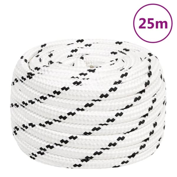 arbejdsreb 20 mm 25 m polyester hvid