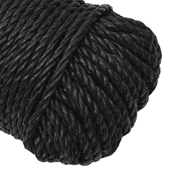 arbejdsreb 3 mm 25 m polypropylen sort