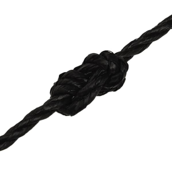 arbejdsreb 3 mm 25 m polypropylen sort