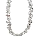 Miniatyrbild 1 av 2: Rhinestonekedja, Bladform, Kopparmaterial,vit bredd 1.4cm, 5yard