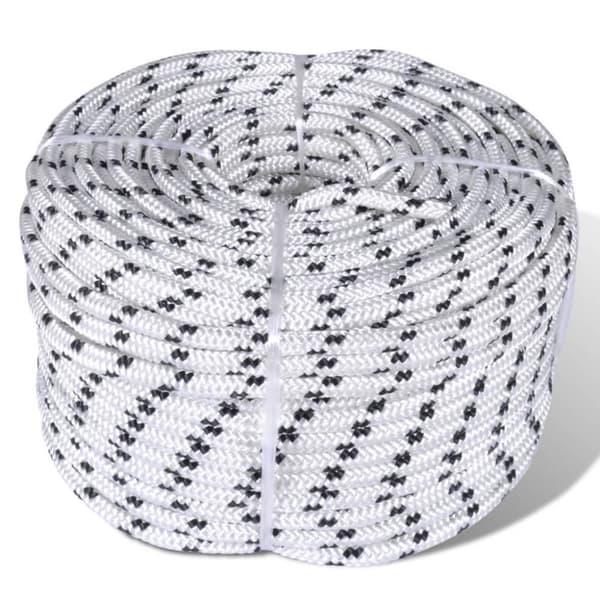 vidaXL Båttau 6 mm x 50 m spiralflettet polyester