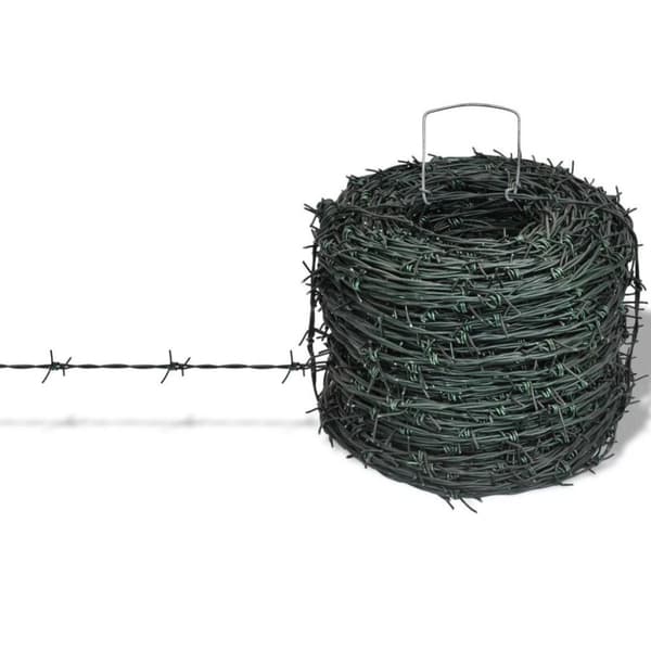 vidaXL Taggtråd 100 m grön