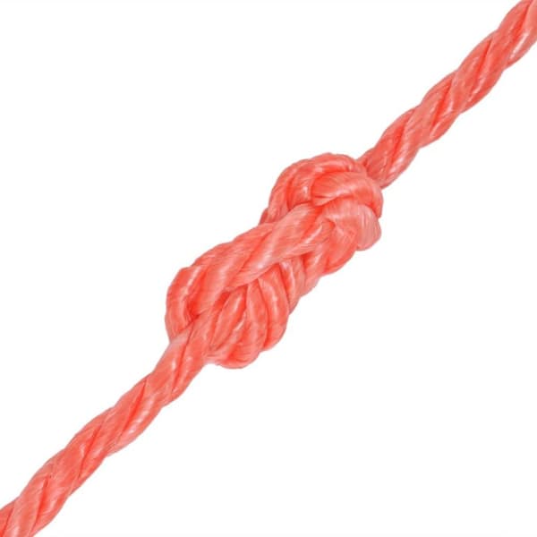 vidaXL Tvinnat rep i polypropylen 12 mm 250 m orange