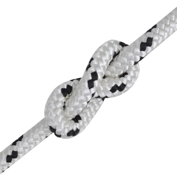 vidaXL Punottu veneköysi polyesteri 12 mm 250 m valkoinen