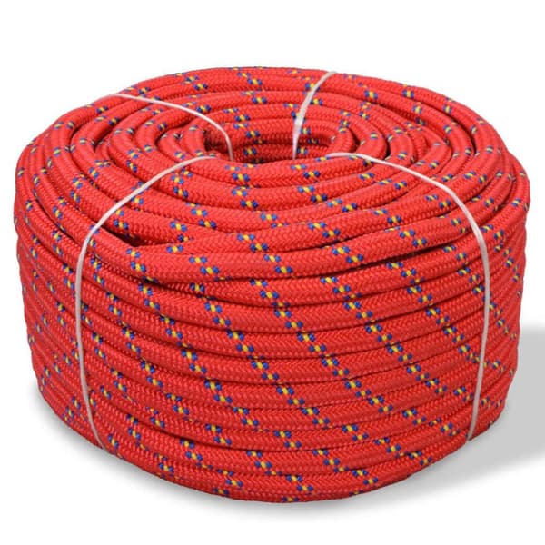 vidaXL Veneköysi Polypropeeni 8 mm 100m Punainen