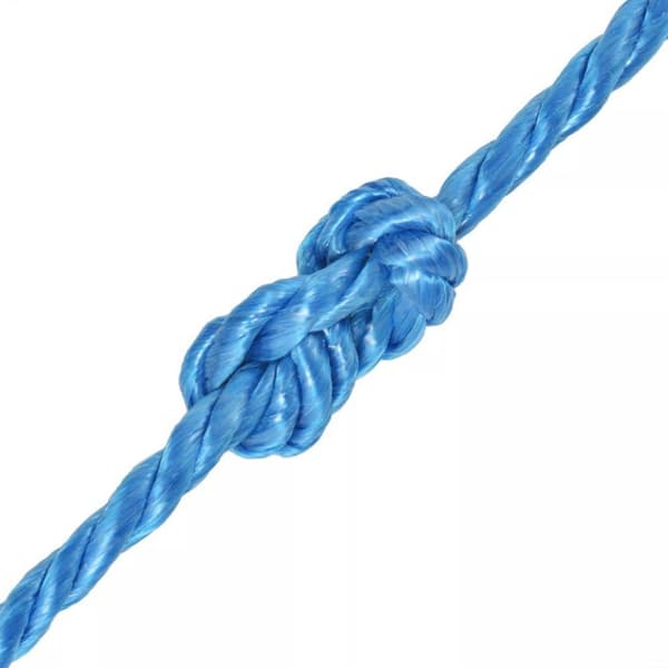 vidaXL Vridd tau polypropylen 12 mm 100 m blå