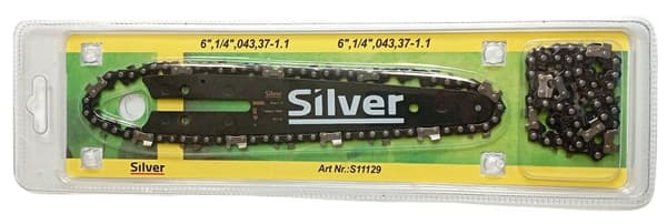 SØLVGUIDE + 2x KÆDE 12" 3/8" ,050,45-1,3 mm