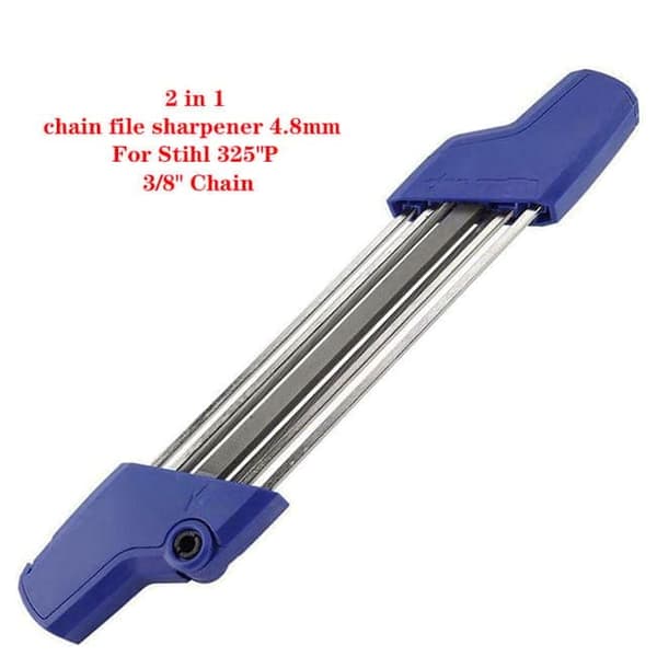 2-i-1 enkeltkædesliber, metal, 3/8 P-tand, 4,0 mm/4,8 mm kædeslibeværktøj til hurtig slibning
