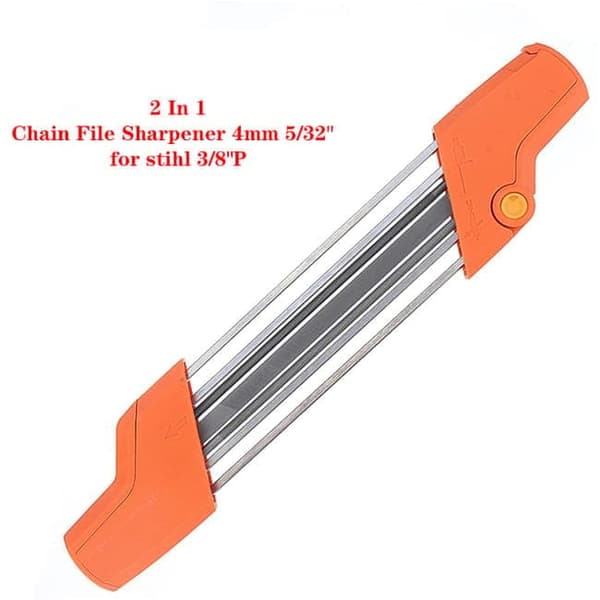 2-i-1 enkeltkædesliber, metal, 3/8 P-tand, 4,0 mm/4,8 mm kædeslibeværktøj til hurtig slibning