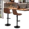 Miniatyrbild 1 av 5: Barstolar, svängbar funktion, justerbar höjd, Choklad