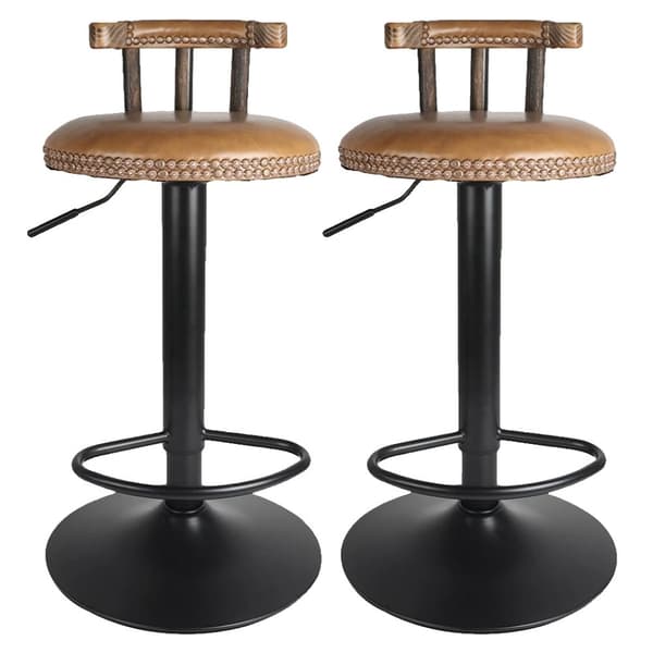 Baarituoli setti, Retro Design, Säädettävä korkeus, Musta