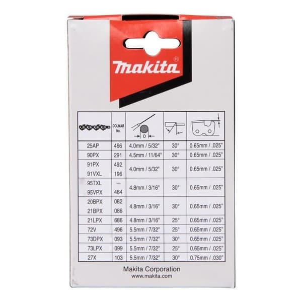 Motorsågskedja DUC254Z 90PX 25cm 40 länkar - MAKITA - 191H00-0