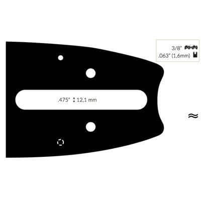 Aeg Chainsaw Chain Guide 45cm 3/8 ,063 (1,6 mm)