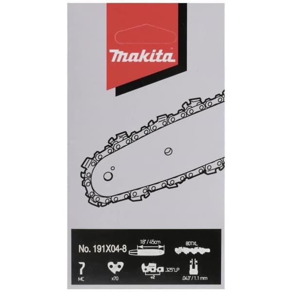 Motorsågskedja - MAKITA - 191X04-8 - 45 cm längd - MC halvmejslar - Motoriserad