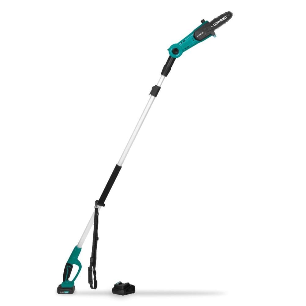 VONROC Teleskopisk motorsåg 20V -2.0Ah - 200 upp till 260cm | Inkl. Batteri och snabbladdare