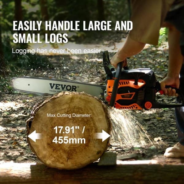 Gasolkedjesåg, 3,22HK Kraftfull Motor, Lättviktsdesign,20 tum 58 cc