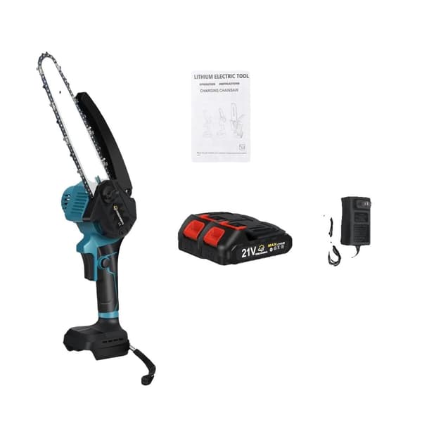 Elektrisk Motorsav, Børsteløs Motor, Automatisk Smøring,1,5Ah To Batterier, EU