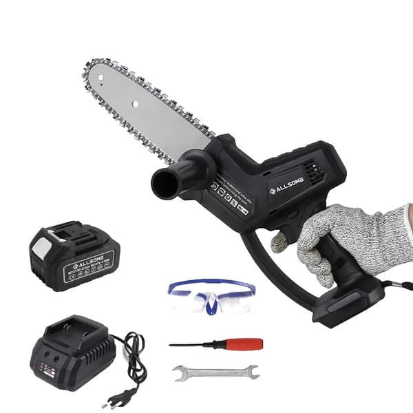 Trådløs Mini Motorsav, 21V Strøm, 4.0AH Batteri,Med et batteri