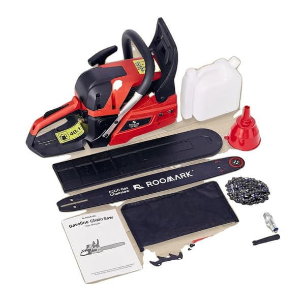 Gas kædesav, 52CC 2.55HK motor, automatisk smøring,18 tommer