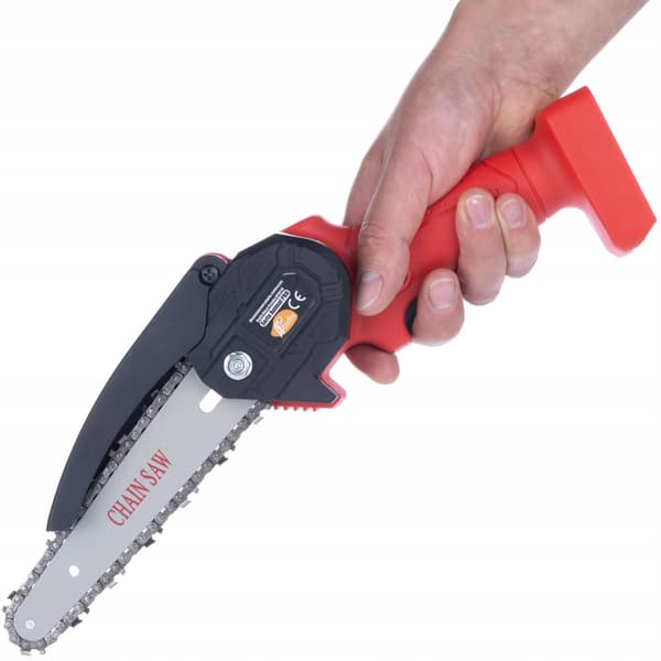Rosfix Red Pirania RP21V akkukäyttöinen sähkösaha 6" ketjulla ja laipalla, Animal-sarja + 2,0 Ah akku