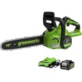 Miniatyrbild 1 av 2: Tronksåg - GREENWORKS - GD24CS30K4 - Batteri 24V - Borstlös Motor - 30 cm