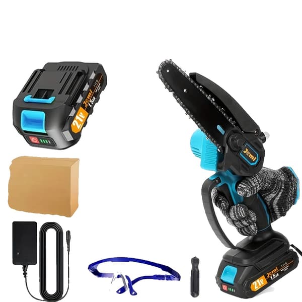 Mini Motorsav, 6-tommer Klinge Diameter, Letvægtsdesign 1,3 kg,1batt 1kæde(karton)
