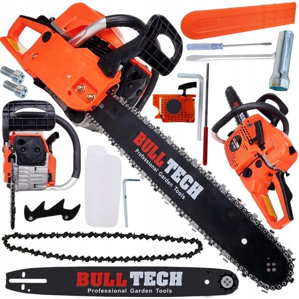 BENSIN MOTORSÅG 45 CM SET 52CC KRAFTFULL 4,9 HK