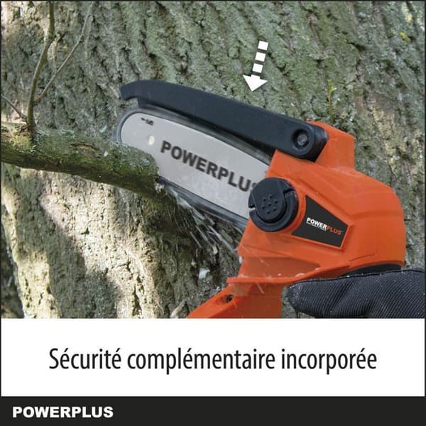 Dual Power POWDPG7572 20V batteridriven motorsåg - 100 mm svärd med 14 tänder - Levereras utan batteri och laddare