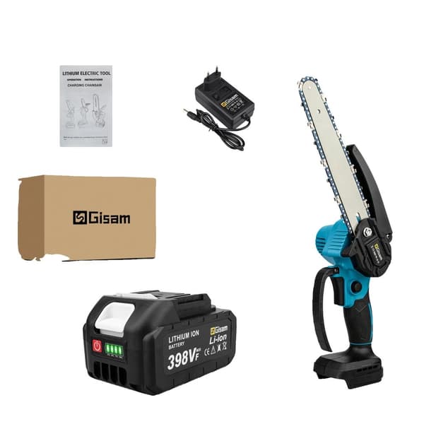 Elektrisk Kedjesåg, Borstlös Motor, 18V Effekt,1 Batteri 1 Laddare