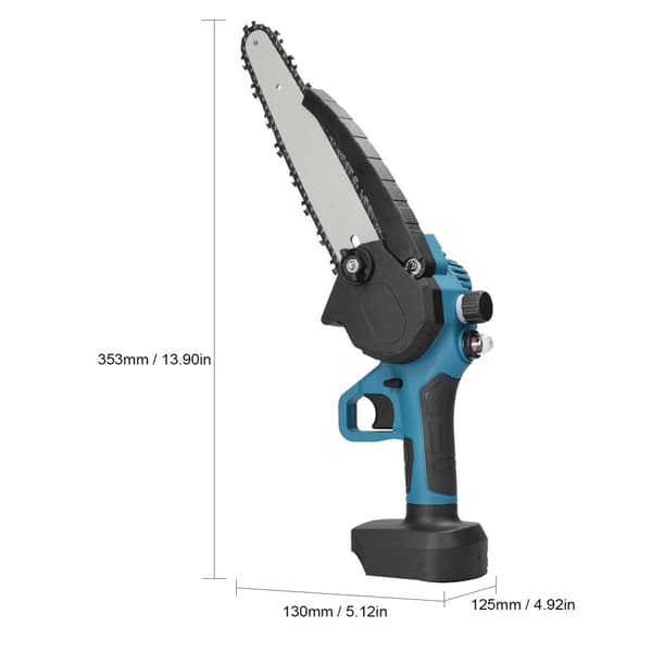 Elektrisk Motorsåg, Sladdlös Design, 8 Tum Guideplatta,2 PCS Batteri, EU