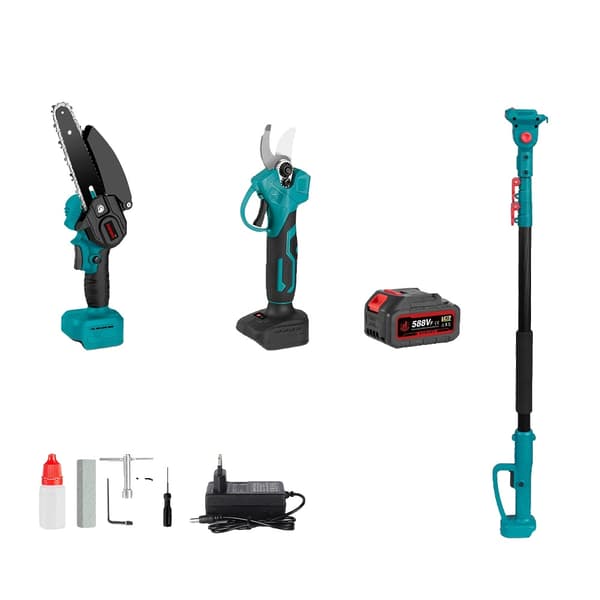 Teleskopisk Elektrisk Motorsav, Børsteløs Motor, 3500W Effekt,1 Batteri EU Stik