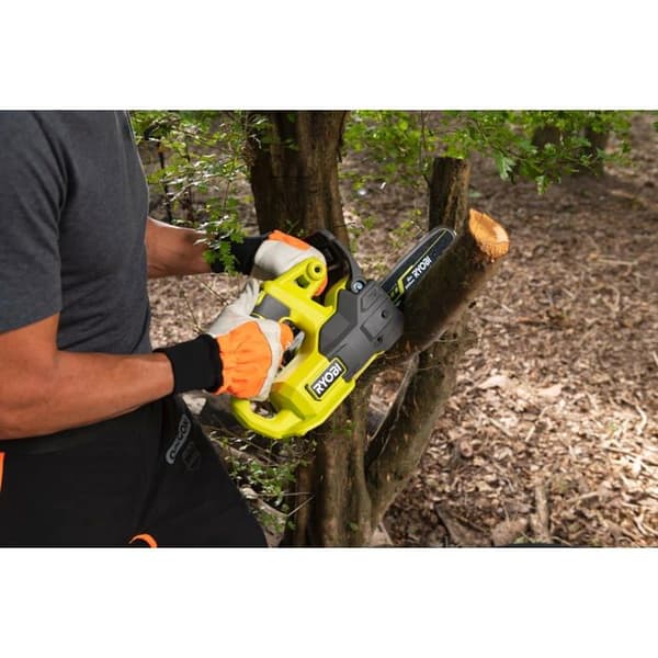 Kompakt motorsåg - RYOBI - 18V - 20 cm guide - 4,6 m/s - Sidospännare