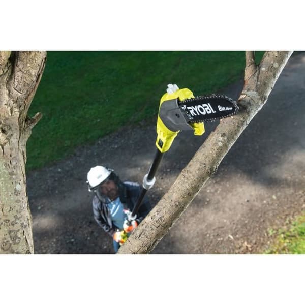 18V stolpbeskärare - RYOBI - Guide 20 cm - 5,5 m/s - Förlängning 95 cm - 1 litium+ 18V 2,0 Ah batteri och 1 1,5 A laddare