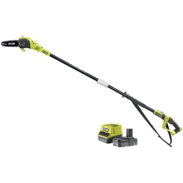 18V stolpbeskärare - RYOBI - Guide 20 cm - 5,5 m/s - Förlängning 95 cm - 1 litium+ 18V 2,0 Ah batteri och 1 1,5 A laddare