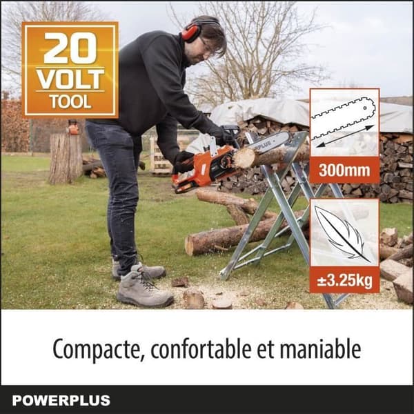 20 volt 30 cm batteridrevet motorsav