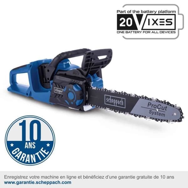 SCHEPPACH BC-CS355Duo-X batteridrevet børsteløs motorsav - 2x20V - 20V IXES - ProCut 14 - uden batteri eller oplader