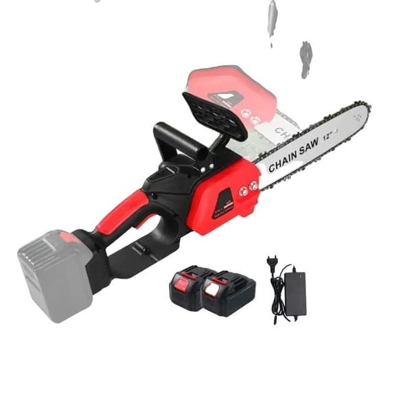 Harjaton sähköinen moottorisaha, 3500W teho, 20000 RPM nopeus,EU, 2 Akut 2 Ketju