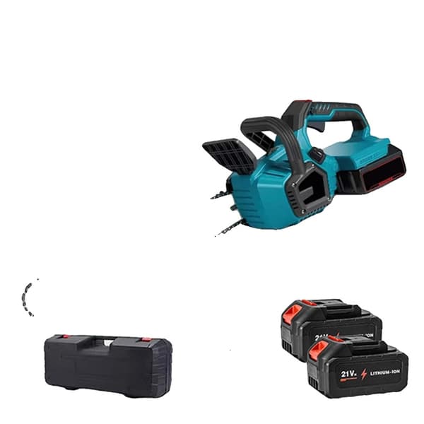 Elektrisk Motorsav, 8000w Effekt, Værktøjsfri Justering,Med 2XBatteri