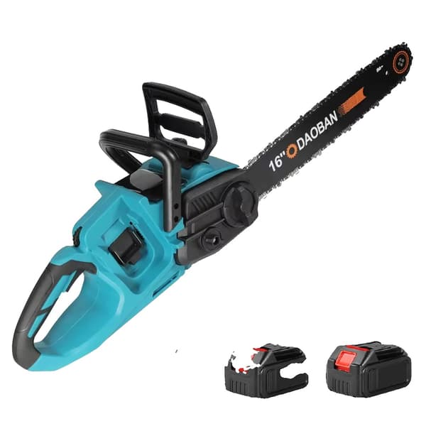 16-tuumainen sähköketjusaha, 3500W harjaton moottori, ergonominen muotoilu,Kanssa 2XBattery