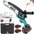 Miniatyrbillede 1 af 2: Trådløs elektrisk kædesav, 8-tommer skærediameter, 2000W effekt, inkluderer 2 batterier,Med 2 batteri