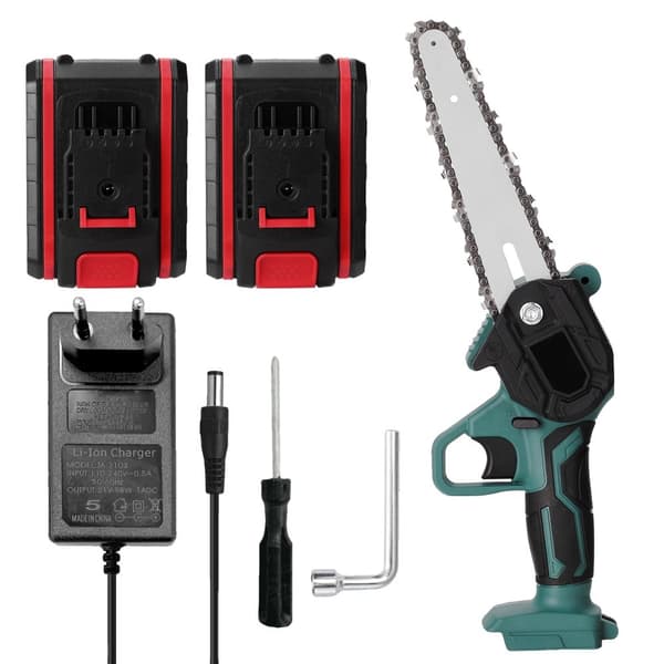 Mini Sähkösaha, 21V Akku, Kevyt, Ergonominen Muotoilu,6IN-1.2A-2BA